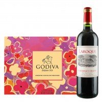 Domaine Laroque Cabernet Franc Wine & Godiva 26 PC Gift Set